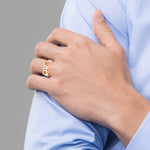 14K Rose Gold Cut-out Name Ring view
