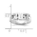 10K White Gold Cut-out Name Ring view