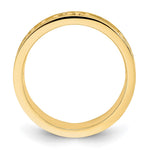 14K Yellow Gold Polished and Sandblasted Name Ring view