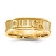14K Yellow Gold Polished and Sandblasted Name Ring