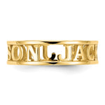 14K Yellow Gold Cut-out Name Ring view