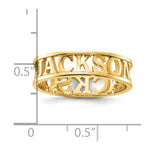 14K Yellow Gold Cut-out Name Ring view