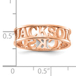 14K Rose Gold Cut-out Name Ring view