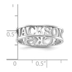 14K White Gold Cut-out Name Ring view