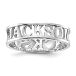 14K White Gold Cut-out Name Ring view