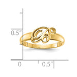 10K & 14K Gold Script Initial Ring view 3