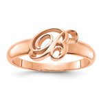 10K & 14K Gold Script Initial Ring view 10