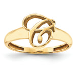 10K & 14K Gold Script Initial Ring view 8