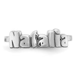 10K White Gold Polished Personalized Name Ring view 4