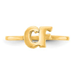10K & 14K Gold Script or Block Font Double Initial Ring view 4