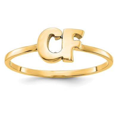 14K gold initial ring