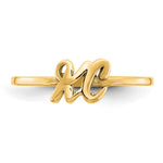 10K & 14K Gold Script or Block Font Double Initial Ring view 9