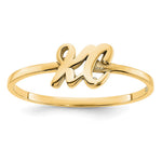 10K & 14K Gold Script or Block Font Double Initial Ring view 6