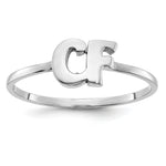 10K & 14K Gold Script or Block Font Double Initial Ring view 12