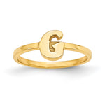 10K & 14K Gold Script or Block Font Initial Ring view 1