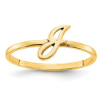 10K & 14K Gold Script or Block Font Initial Ring view 3