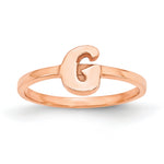 10K & 14K Gold Script or Block Font Initial Ring view 10