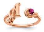 14K Rose Gold / A