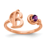 10K Gold Letter with Birthstone Ring view