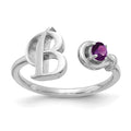 14K White Gold / B