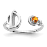 10K Gold Letter with Birthstone Ring view