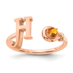 10K Gold Letter with Birthstone Ring view