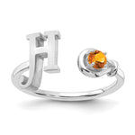 10K Gold Letter with Birthstone Ring view