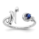 14K Gold Letter with Birthstone Ring view