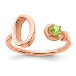 10K Gold Letter with Birthstone Ring view