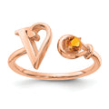 10K Rose Gold / V