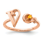 10K Gold Letter with Birthstone Ring view