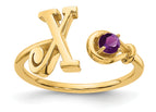 14K Yellow Gold / X