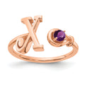 10K Rose Gold / X