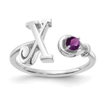 10K Gold Letter with Birthstone Ring view
