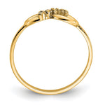 14K Yellow Gold Personalized Infinity Ring view