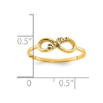 14K Yellow Gold Personalized Infinity Ring view