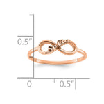 14K Rose Gold Personalized Infinity Ring view