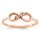 14K Rose Gold Personalized Infinity Ring
