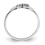10k White Gold Personalized Infinity Ring view 3