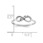 10k White Gold Personalized Infinity Ring view 6
