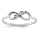 10k White Gold Personalized Infinity Ring