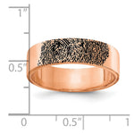 14K Rose Gold Fingerprint Ring view