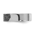 10k White Gold Fingerprint Ring view 2