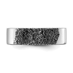 10k White Gold Fingerprint Ring view 4