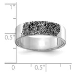 10k White Gold Fingerprint Ring view 6