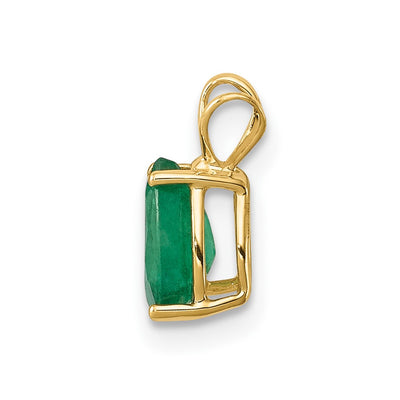 14K Pear Emerald Pendant