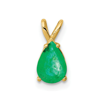 14K gold emerald pendant