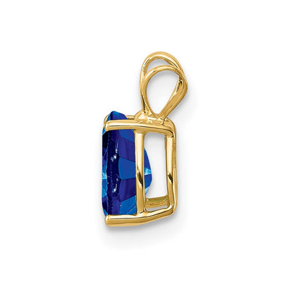 14K Pear Sapphire Pendant