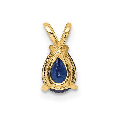 14K Pear Sapphire Pendant