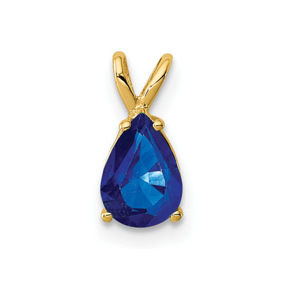 14K gold sapphire pendant